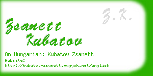 zsanett kubatov business card